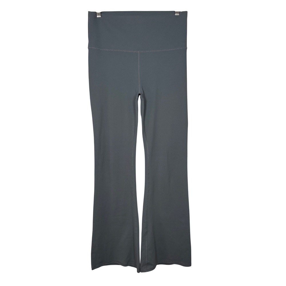 FABLETICS PureLux High Waist Kick Flare Leggings, Soft and Stretchy, Slate, L